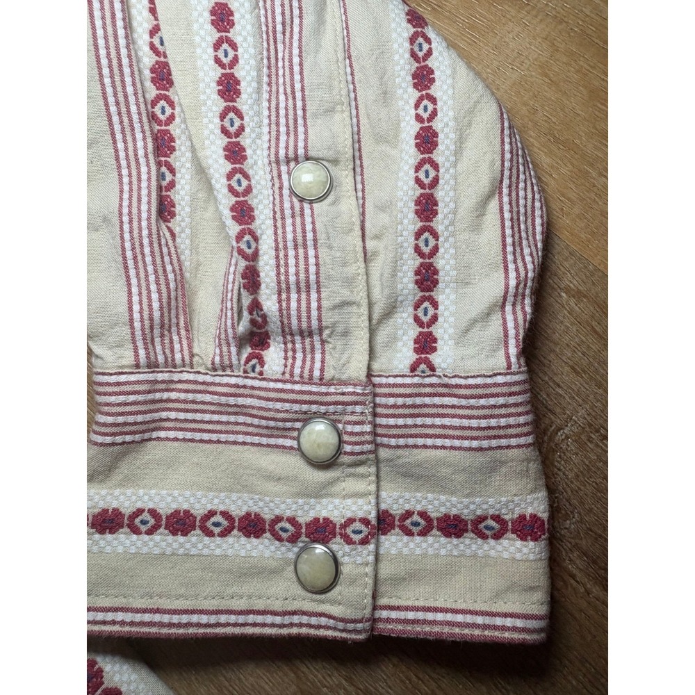 WOMEN'S WRANGLER‎ RETRO® STRIPE WESTERN SNAP SHIRT IN PINK - Picture 2 of 8